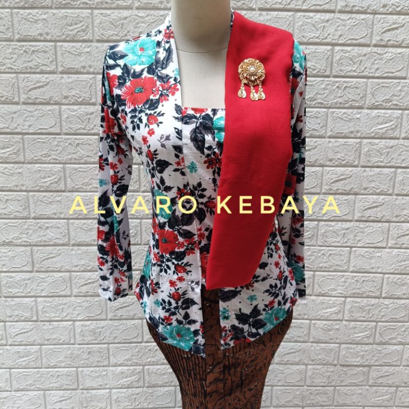 setelan kebaya bunga melar modern set kutubaru jadul floral lawasan kembangan jadul vintage nenek ke