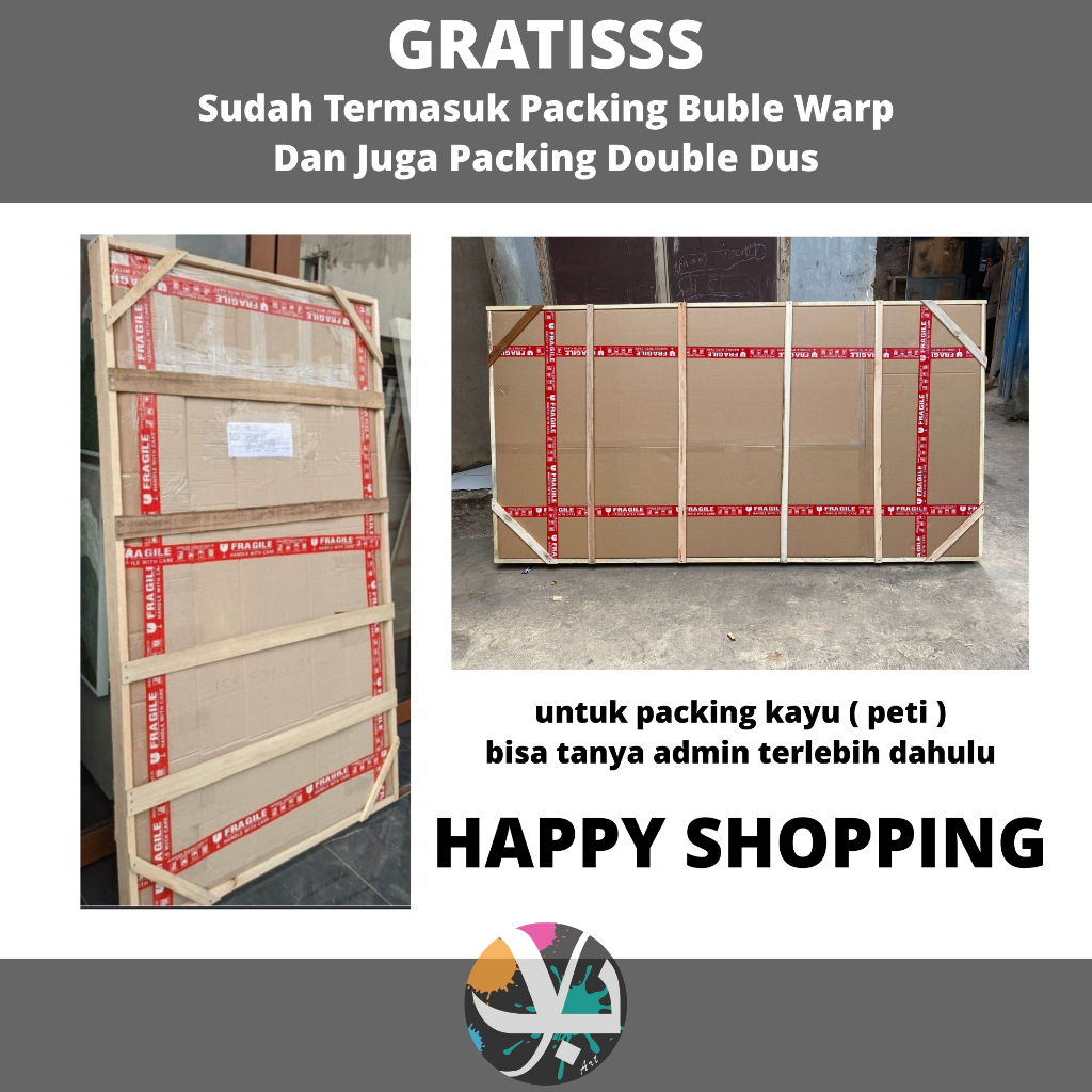 

link tambahan packing peti (kayu) sudah gratis buble warp dus tebal , packing kayu / palet