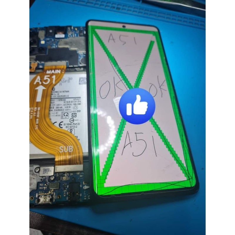 lcd Samsung a51 ORI cabutan