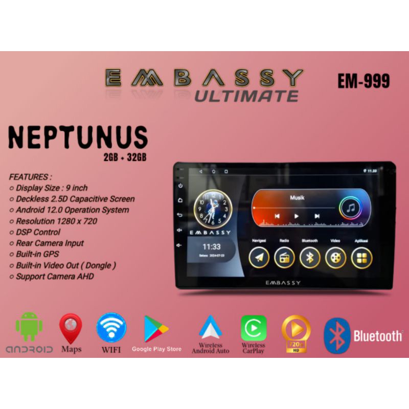 HEAD ANDROID EMBASSY ULTIMATE NEPTUNUS EM-999 RAM 2/32GB