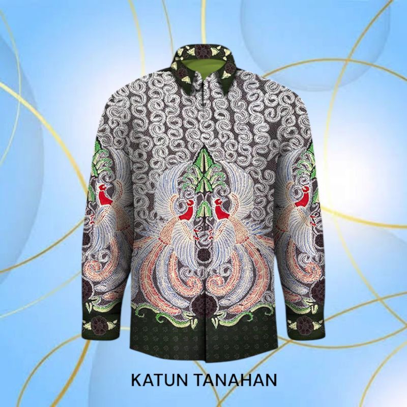 Bahan Batik Tulis 100% Tulis Asli Katun Tanahan Pola Kemeja Asli Batik Tulis Manual . KDX11