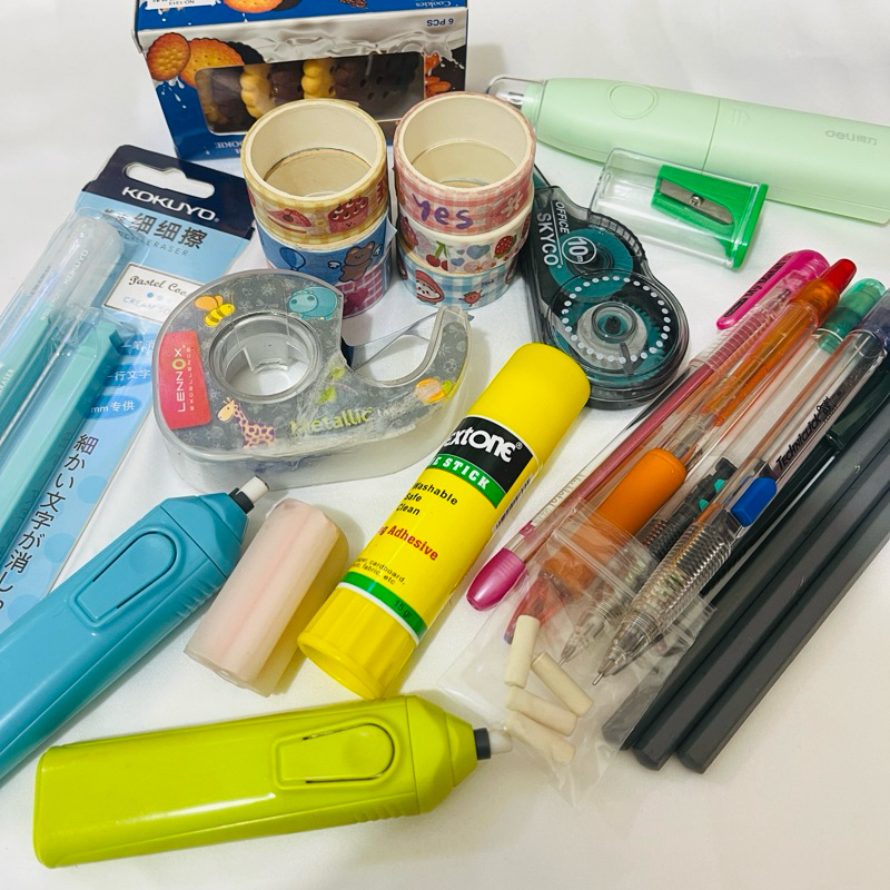 

PRELOVED STATIONARY ALAT TULIS SEKOLAH KANTOR PENGHAPUS ELEKTRIK