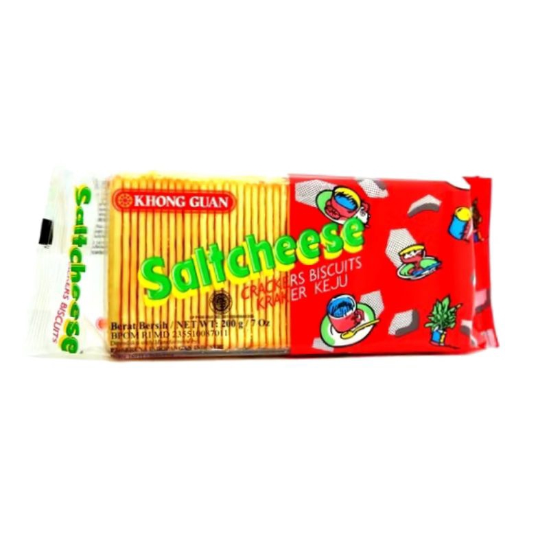 

Khong Guan Saltcheese Cracker Biskuit Kraker Keju 200 Gram / 7 Oz