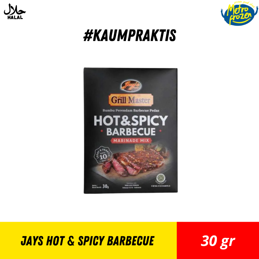 

JAY'S Hot & Spicy Berbecue 30gr //bumbu perendam barbecue pedas //instan Banjarmasin