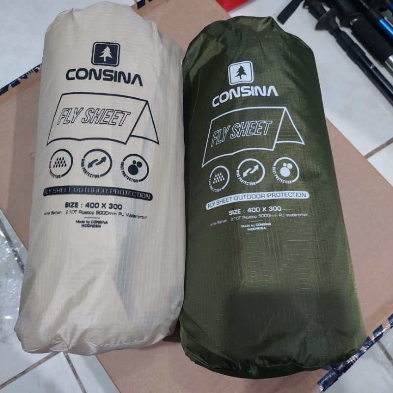 CONSINA FLYSHEET TENDA WATERPROOF 3x4 / 3x3 / 2x3 METER / TRAPTENT / FLYSHEET / FLYSET