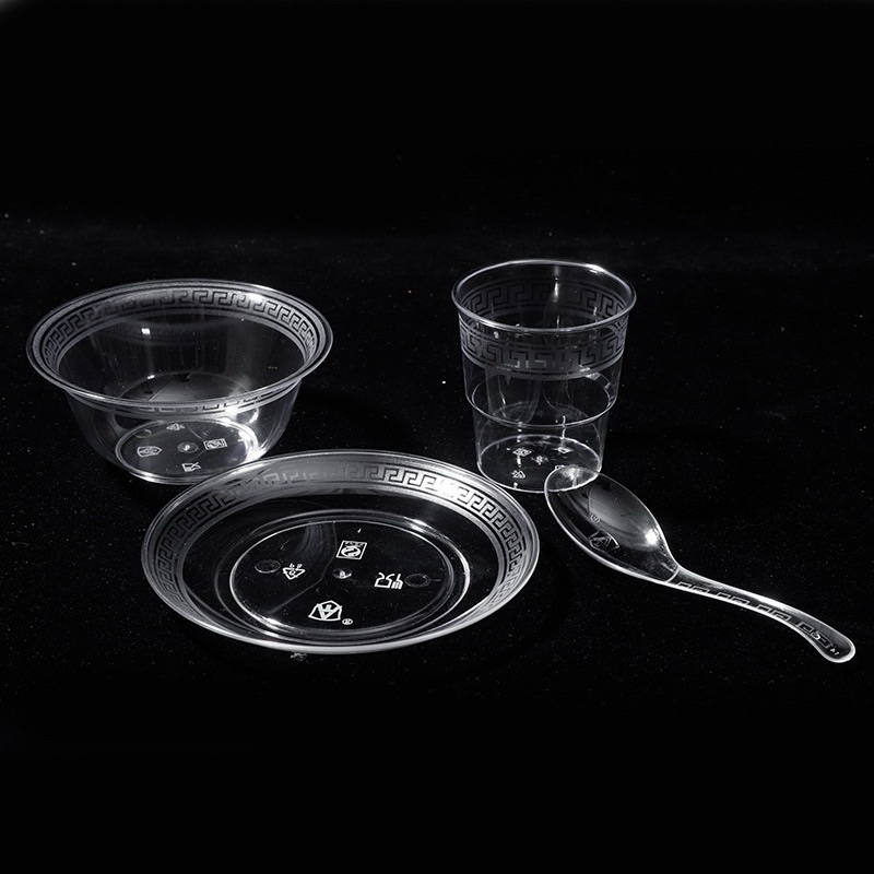 Gelas - Mangkok - Piring Plastik Bening Transparant Unik Seperti Kaca untuk Minuman - Makanan 1PCS