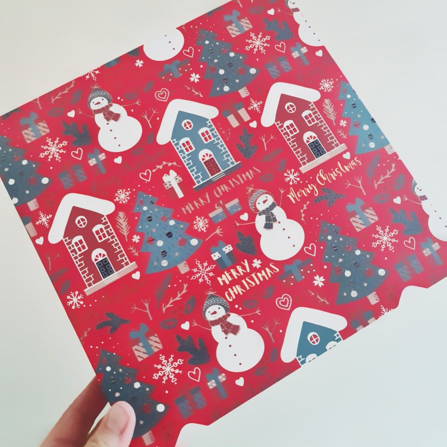 

5 Pcs Box Natal Kemasan Cookies Sekat 25 Ukuran 4x4x3cm Red Christmas