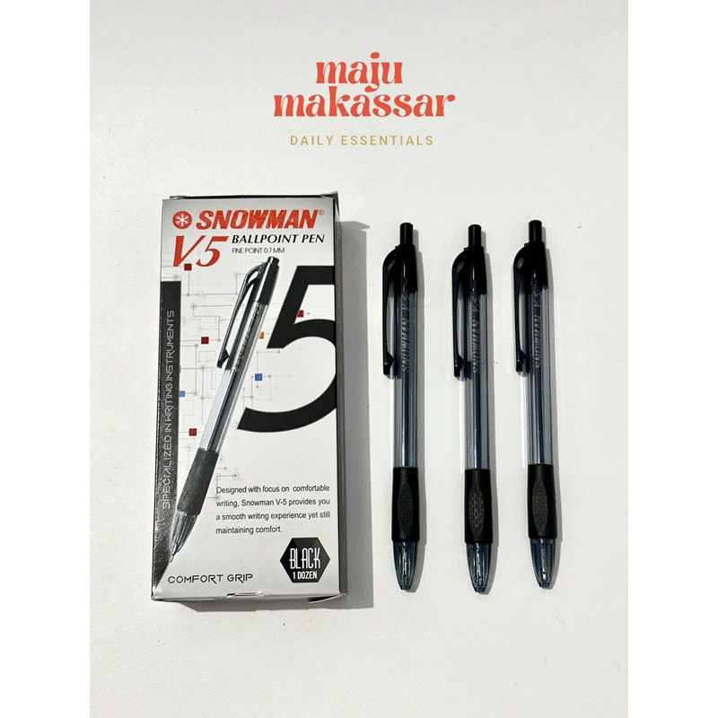 

Pulpen Snowman V5 Ballpoint Pen (LSN / 12 PCS)
