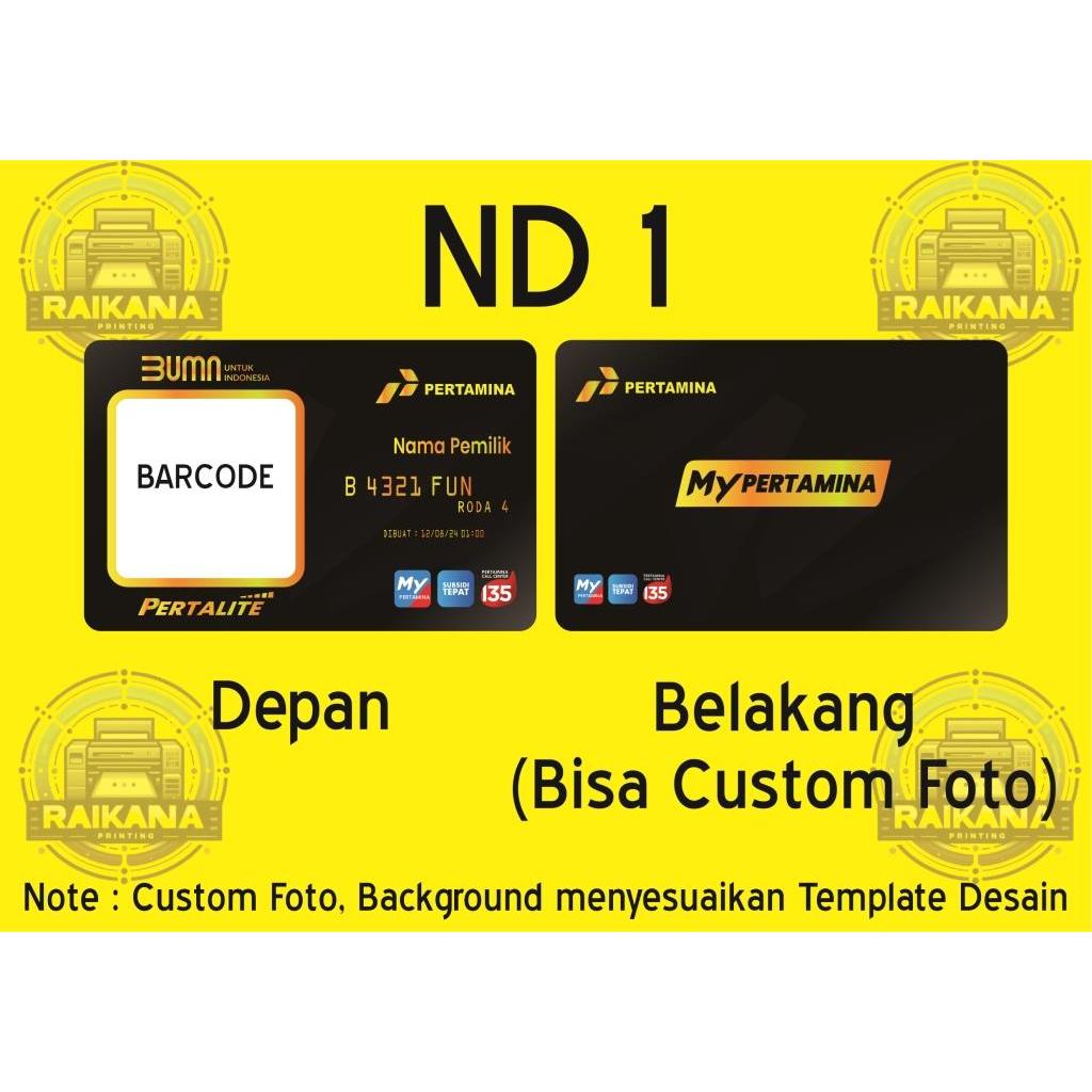 

kartu MyPertamina Custom Foto proses cepat awet dan tahan lama SEHARI JADI