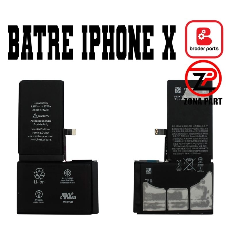 BATRE IPHONE X BRADER PARTS
