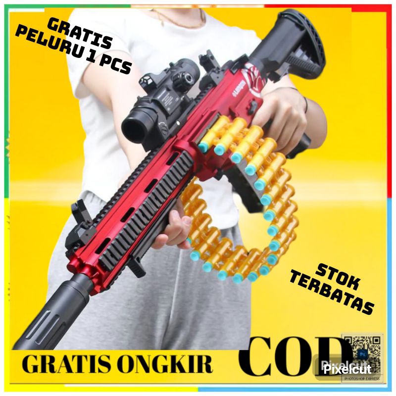 MAINAN PISTOL PISTOLAN TEMBAK TEMBAKAN  ANAK LAKI LAKI PELURU BUSA SNIPER NERF BULLET AWM MURAH/MAIN