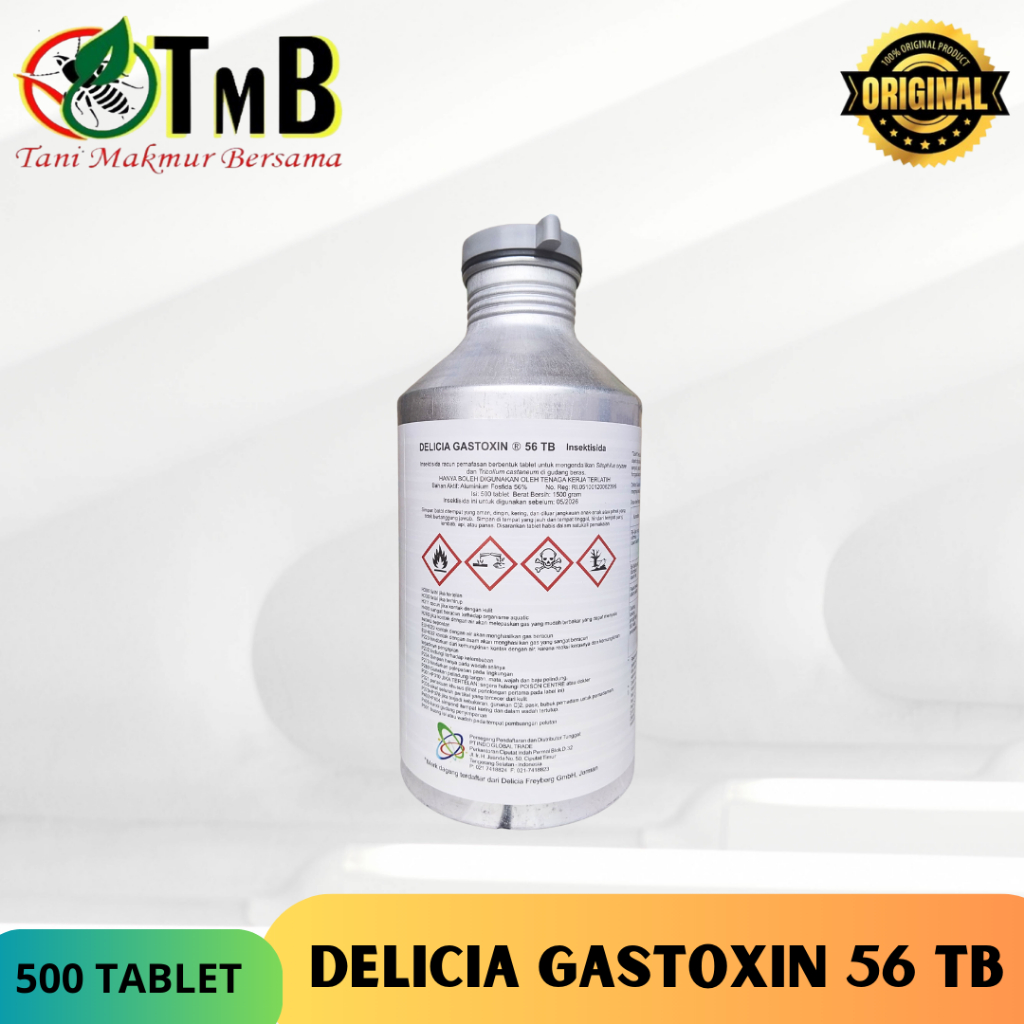 Delicia Gastoxin 56 TB Obat Pembasmi Hama Gudang Fumigan Anti Kutu Gudang Kemasan isi 500 Tablet