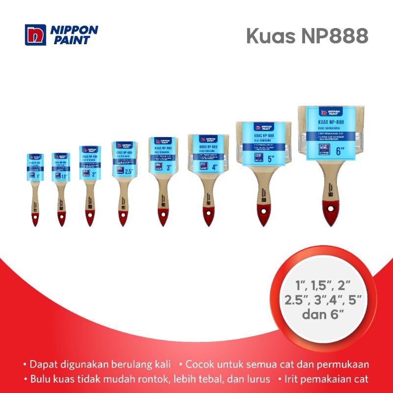 Kuas Cat Minyak / Cat Tembok Serba Guna NP888 NIPPON PAINT NP 888