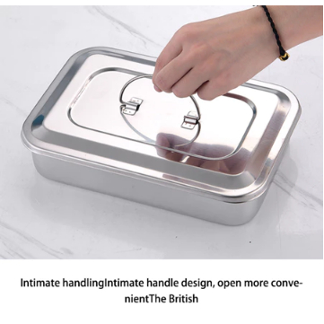 16Cm24Cm Dental Tray Dengan Tutup Tainle Teel Torage Bo Ota Bear Tempat Alat Intrument Intrumen