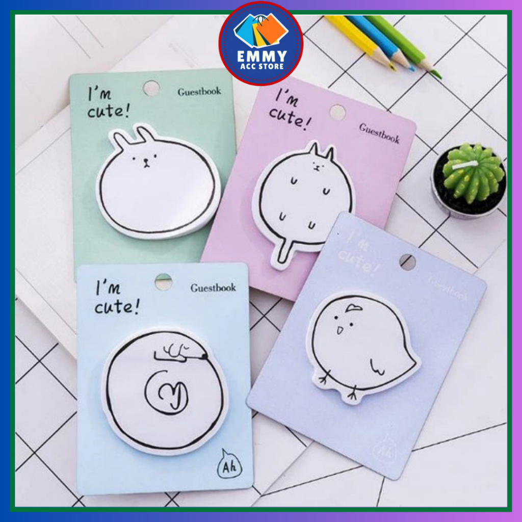 

Notes Kecil Memo Mini Catatan Kecil Lucu Reminder Pengingat Tempelan Kertas Motif I Am Cute Messages To-Do-List