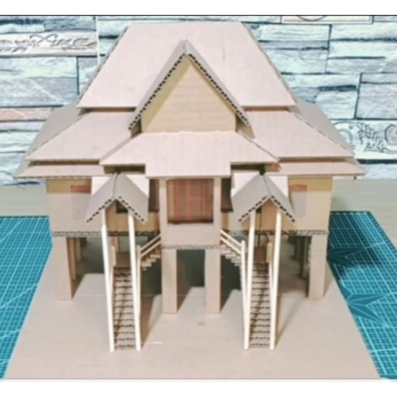 

Prakarya Rumah adat Bengkulu dari kardus