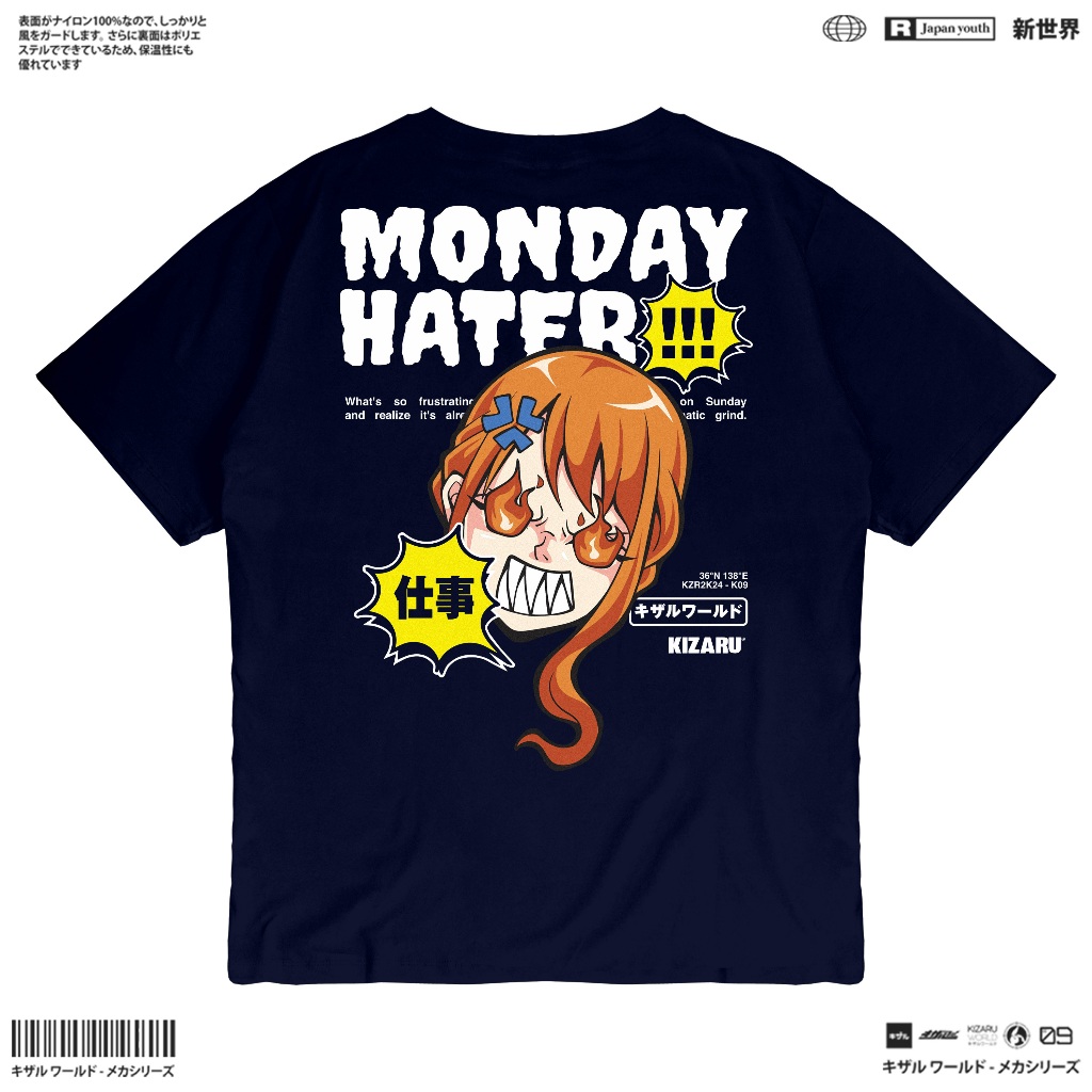 [HOT] KIZARU Kaos Anime NAMI HATES MONDAY