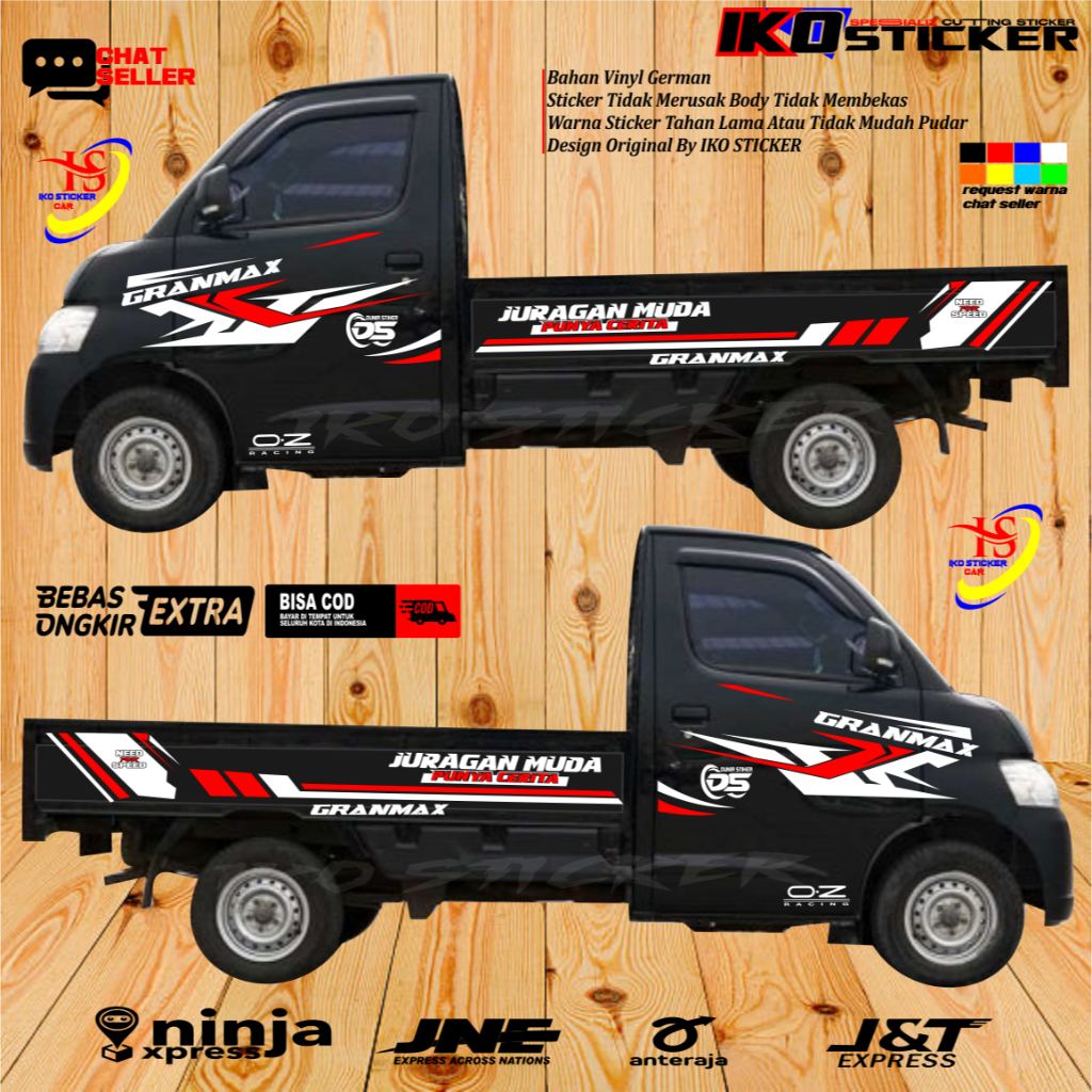 Stiker Cutting Mobil Pickup Grandmax Stiker Striping List Grandmax Stiker Variasi Bodi Samping Picku