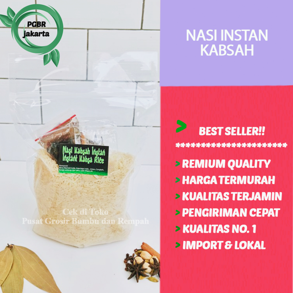 

Paket Nasi Kabsah Ukuran 1 KG / Isntant Nasi Kebuli Free Kismis