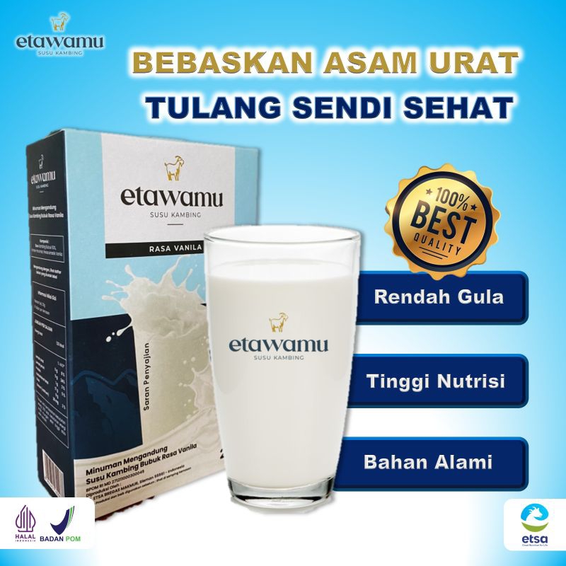 

Susu Kambing Etawamu rasa vanilla 200gr paket 2 box