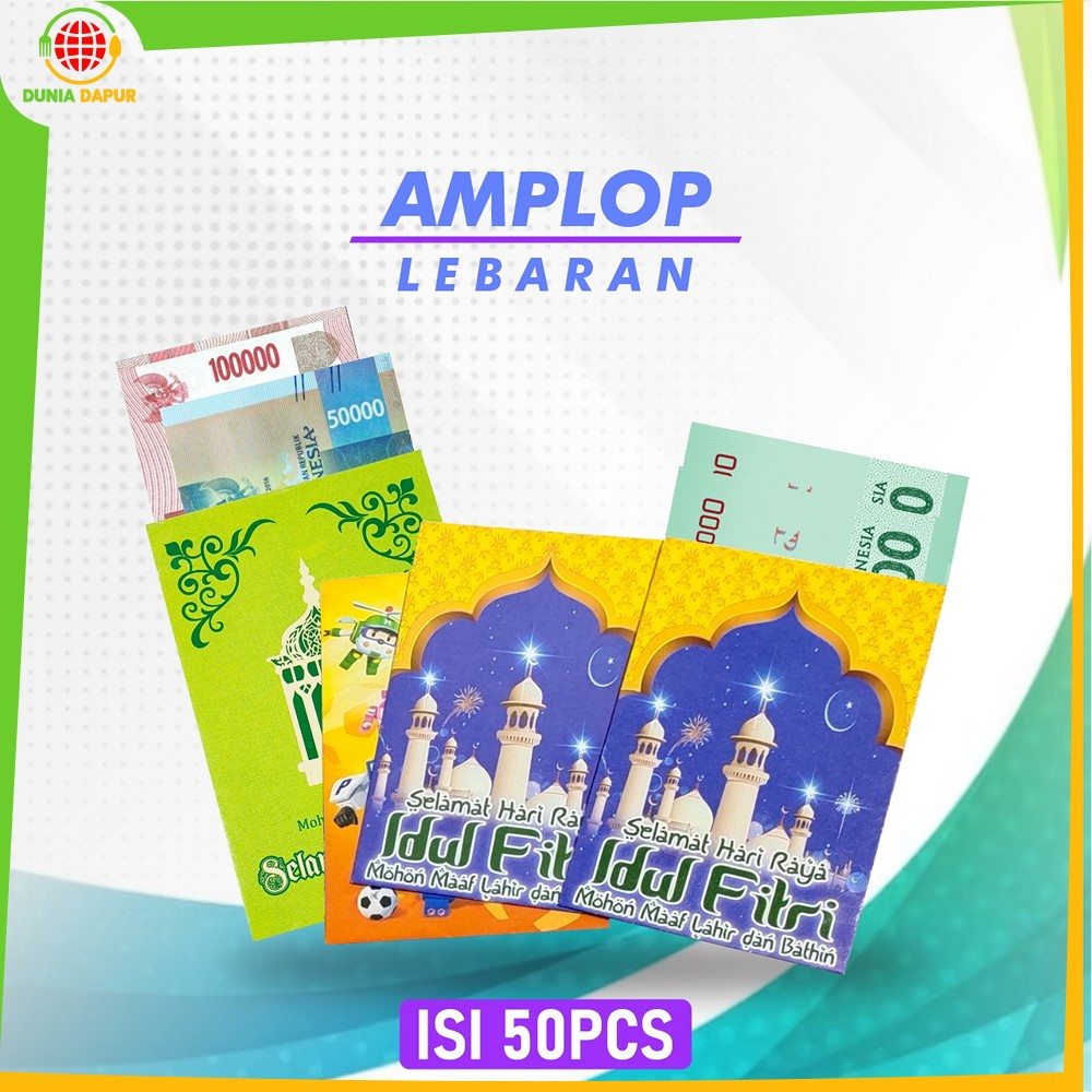

Amplop THR Lebaran Isi 50PCS Motif Karakter Kartun / Set Angpao Uang Hari Raya Idul Fitri / Ampau Eid Mubarak Lucu Dunia Dapur C823