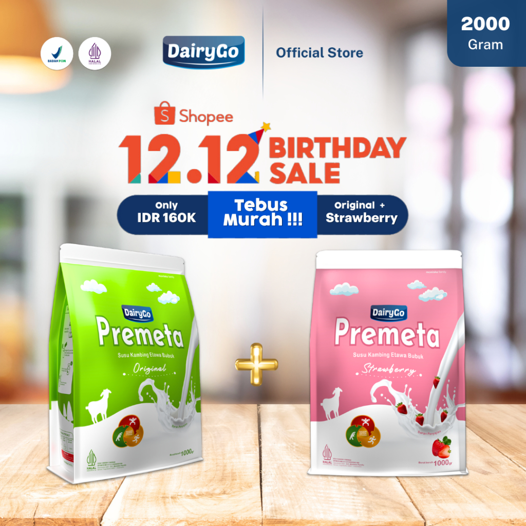 

Tebus Murah Susu Kambing Etawa Bubuk Premium Rasa Original dan Strawberry dari Dairygo Premeta