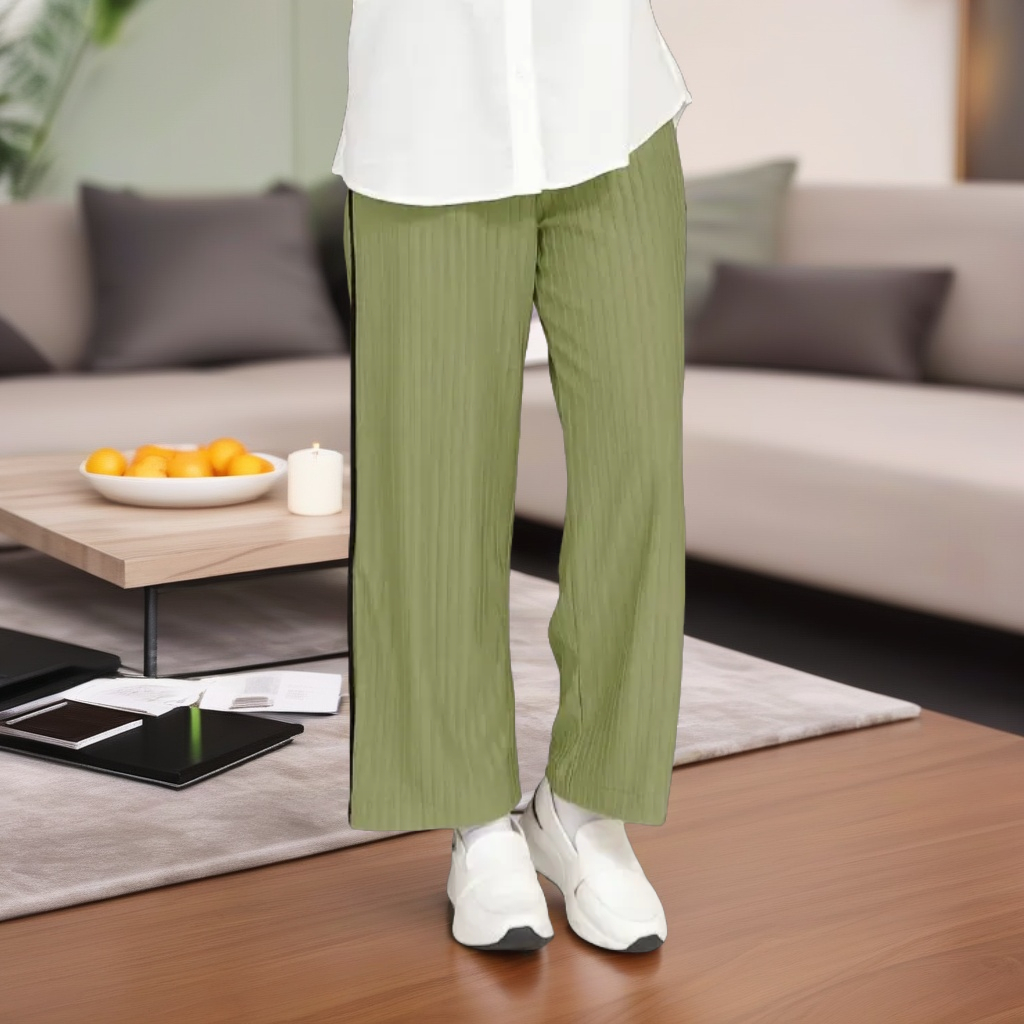 CELANA PANJANG OLAHRAGA SPORTY WANITA REMAJA NIBRAS ALNITA LEOLIN PANTS OLIVE GREEN