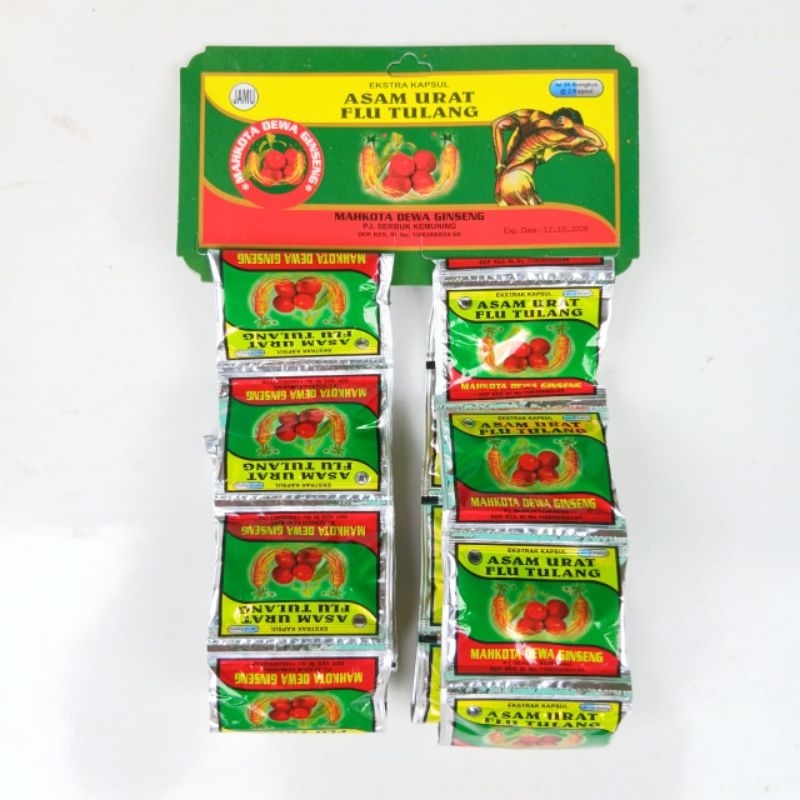 Asam urat flu tulang Mahkota dewa ginseng kapsul