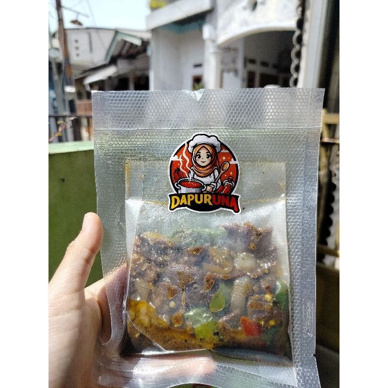 

Daging sapi lada hitam 80g / Menu porsian / seporsi / daging sapi
