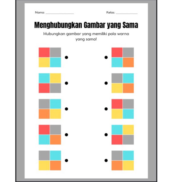Printable worksheet Macthing color