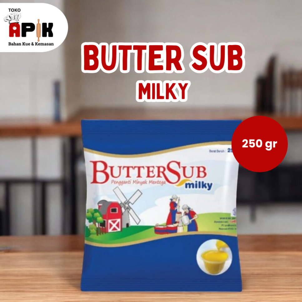 

BUTTER SUB MILKY 250 GR / Buttersub Milky BOS Sachet 250gr - Butter Oil Substitute 250 Gr