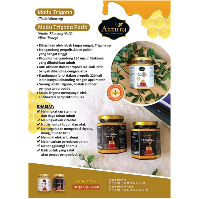 

PAKET - Azurra Madu Trigona Putih (Raw Honey)