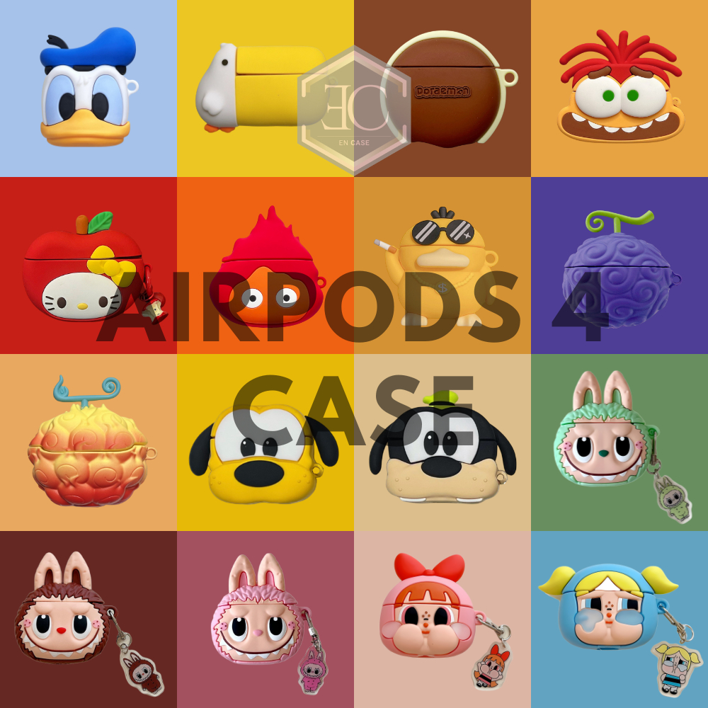 Case Airpods 4 Casing TWS Apple Airpods Pro 4 Model Kartun Lucu