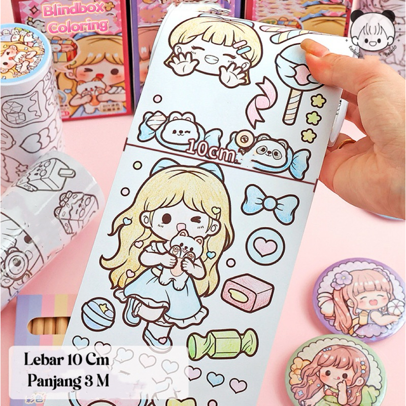 

Kertas Mewarnai Gambar Dodogirl Blindbox Coloring Paint