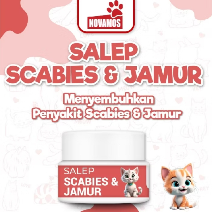 Obat Salep Novamos Scabies Jamur Kucing dan Anjing Obat Gatal Gudik Koreng Ampuh