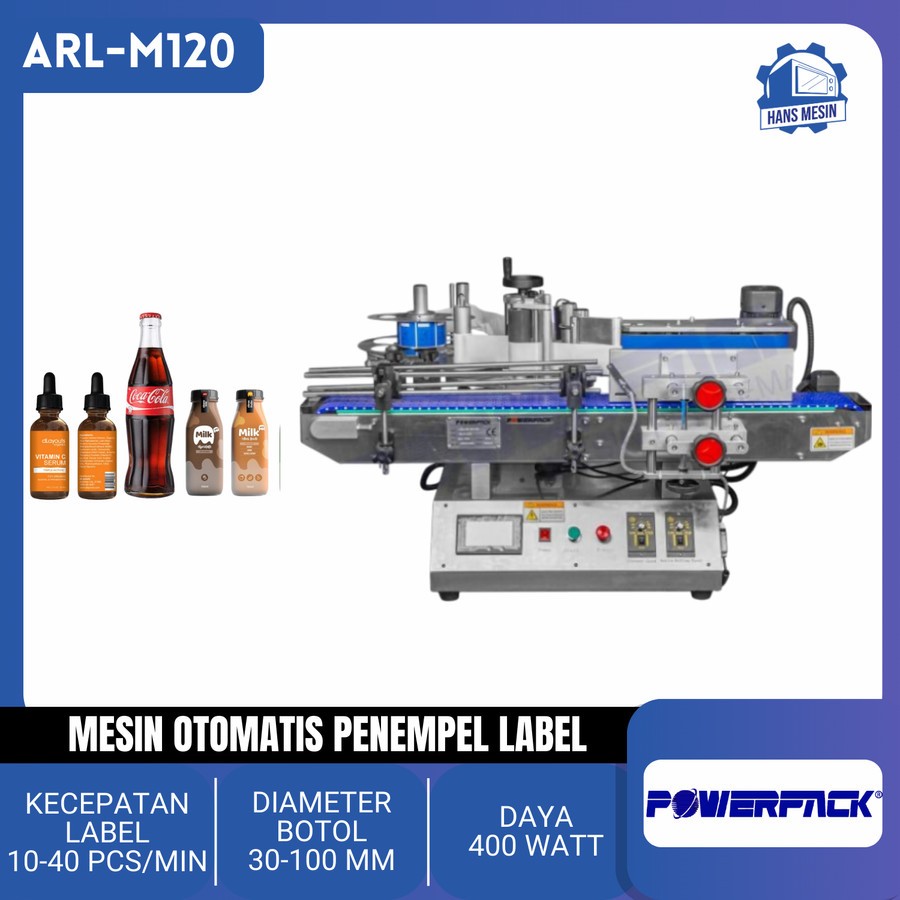 

AUTOMATIC ROUND BOTTLE LABELING MACHINE ARL-M120 (POWERPACK)