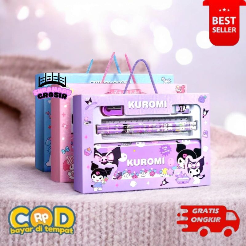 

[SG] set alat tulis anak | kotak pensil anak set 7 in 1 stationery untuk hadiah anak sekolah
