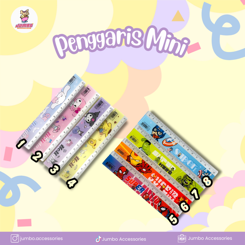 

Penggaris 15cm Jumbo Accessories