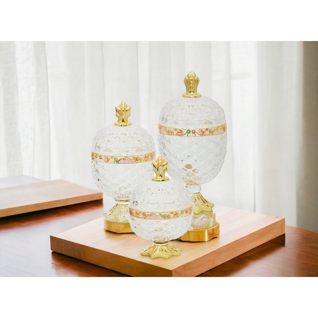 Vicenza Toples Kue Permen Kaca Nanas VGC367 Toples Kaca Kristal Vicenza VGC 367
