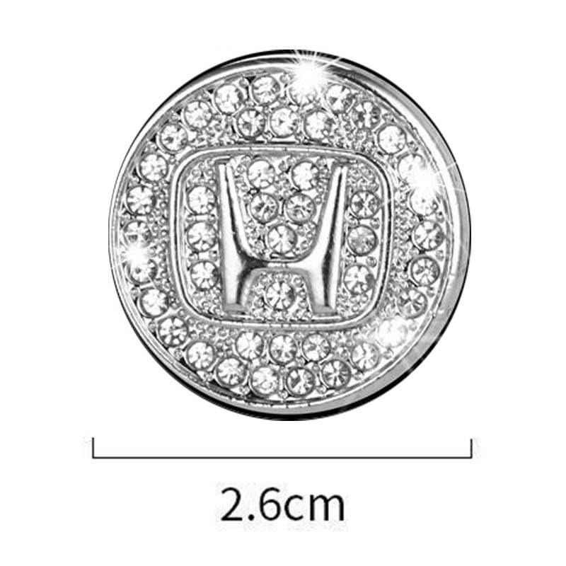 Ring Diamond Button Tombol Start Stop Engine Mobil Logo Untuk Honda/Toyota Tombol Start Stop Mobil