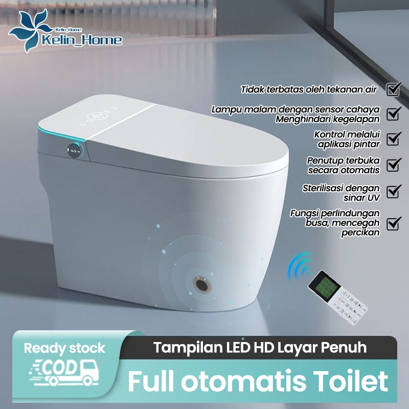 Closet Duduk Otomatis Luxury Smart Kloset Duduk Siram Toilet Kursi Tampilan Led Definisi Tinggi