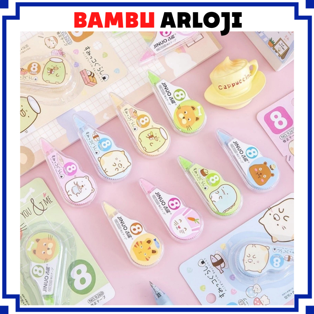 

BAJ Correction Tape Roll Karakter Lucu / Pita Koreksi Gulungan Tidak Mudah Robek Tipe-X Kertas Penghapus Tulisan Pulpen Perlengkapan Alat Tulis Sekolah Kantor Unik Cute Anak SS282