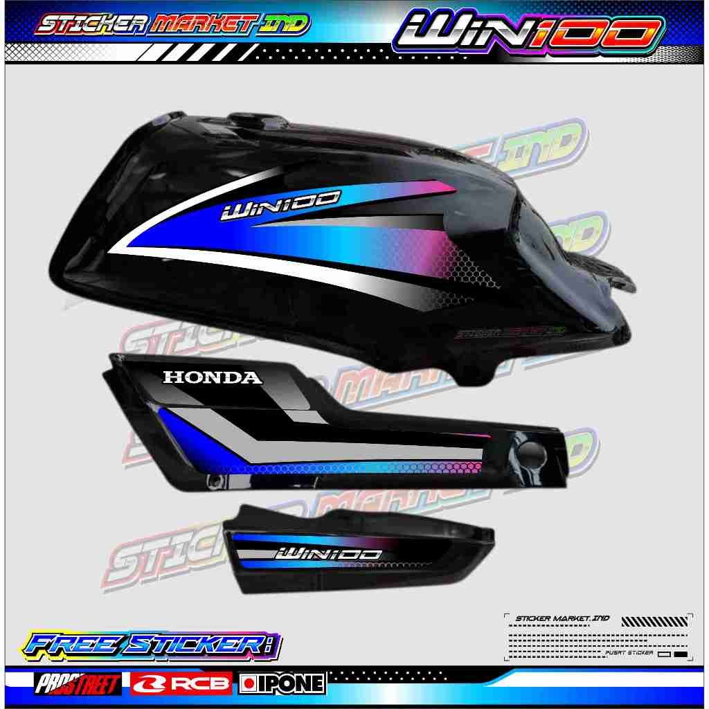 STRIPING VARIASI HONDA WIN 100 / STICKER LIST VARIASI MOTOR HONDA WIN 100