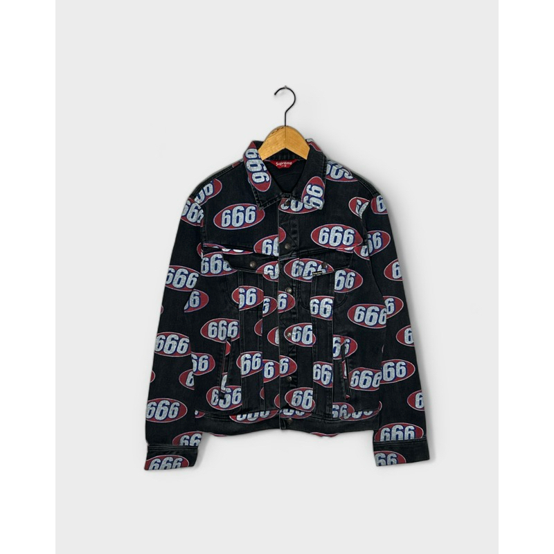 Supreme 666 denim trucker jeans