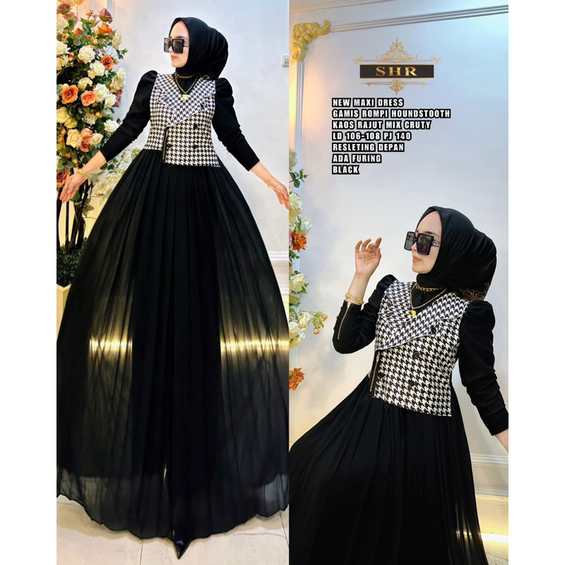 New maxi dress SHR gamis blazer premium