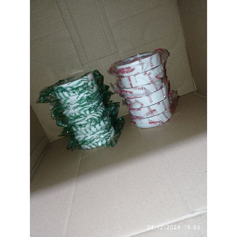 

double tape isolasi bolak-balik 24mm dan 12mm Termurah