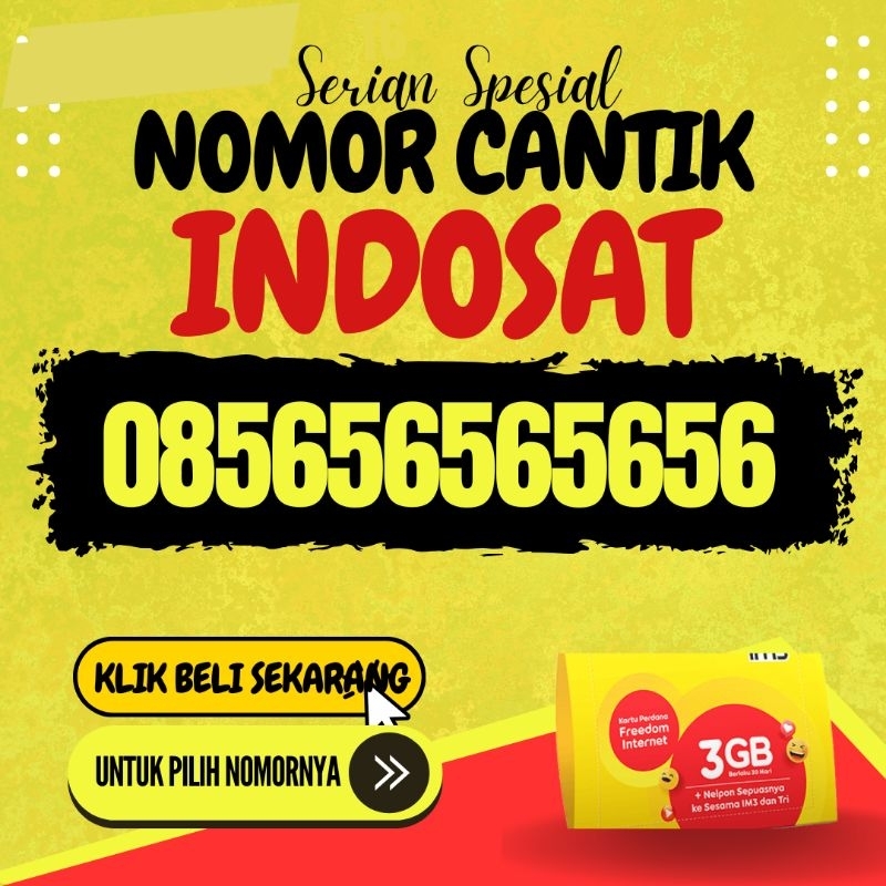 Nomer Cantik Indosat  Serian 5656565656 Nomer Cantik 12 Digit No Cantik Indosat Im3 Oredoo Kartu Per