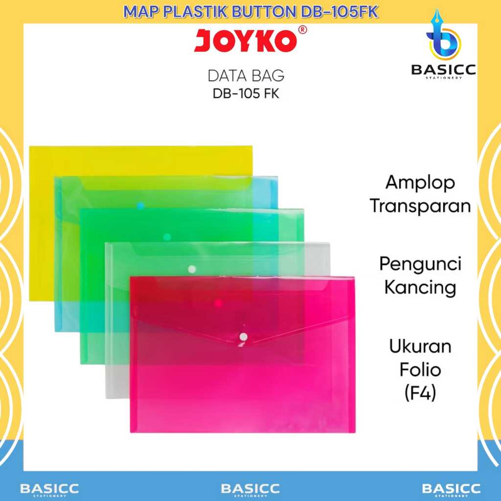 

Joyko Map Kancing Plastik | Data Bag Joyko DB-105 FK @ 1Pcs