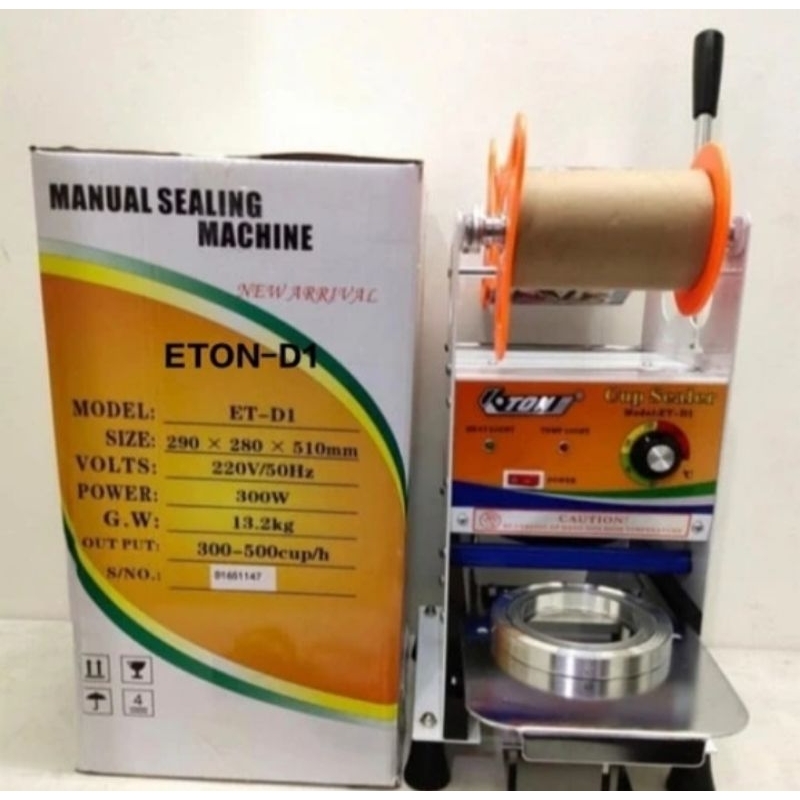 Mesin Cup Sealer MOLLAR ETON D1/Mesin Press Cup Gelas 22 OZ JUMBO MESIN CUP SEALER ETON ET-D1 (gelas