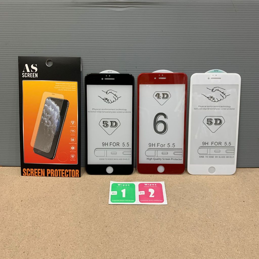 TG 5D IPhone 6+ | Iphone 6S+ 5.5" Persamaan Tempered Glass Full Lem Pinggiran edge